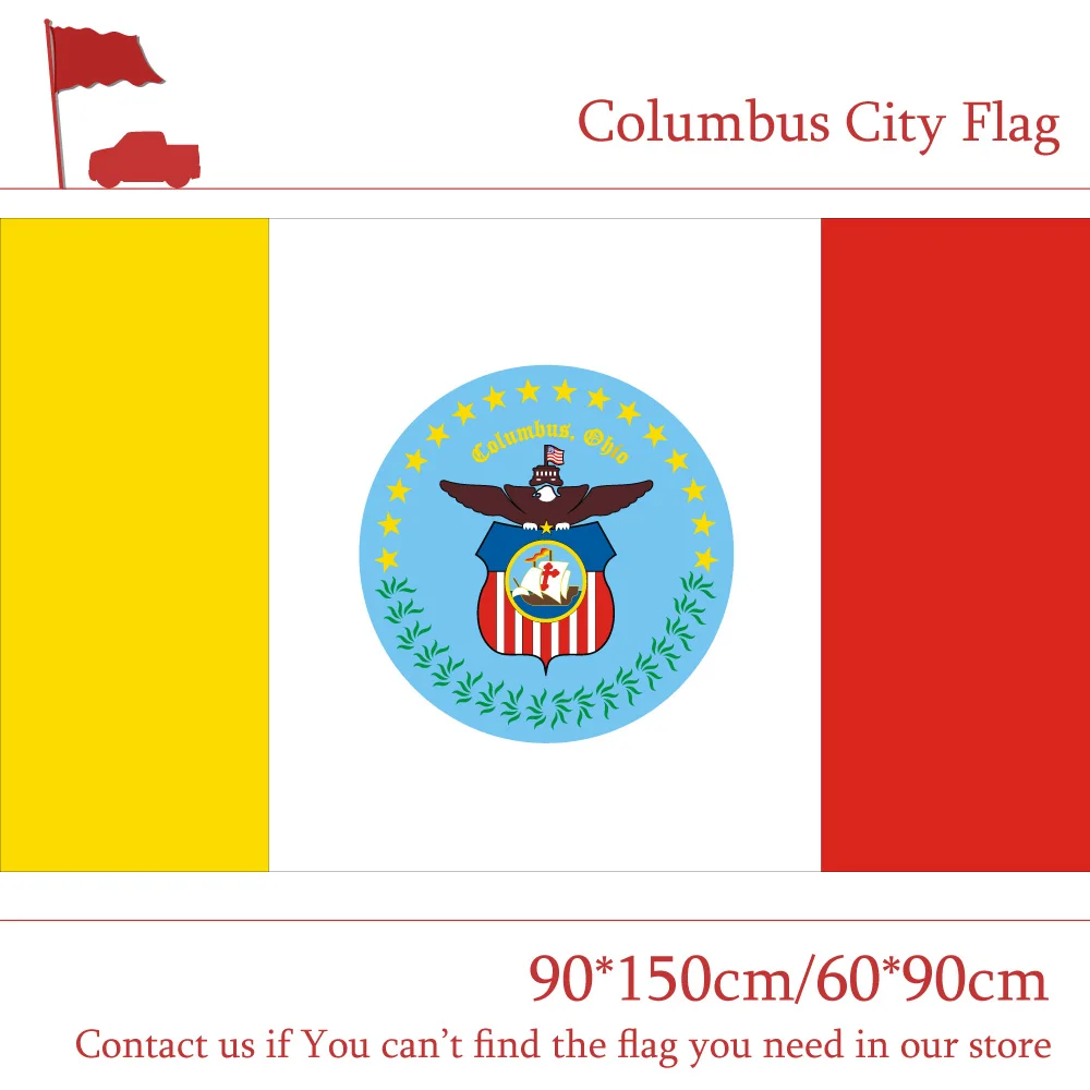 Коламбус флаг города столица США Огайо 90*150 см 60*90 3x5 футов индивидуальный