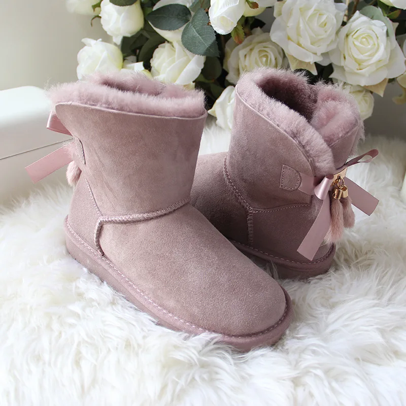 И розничная ; высококачественные женские классические зимние ботинки в австралийском стиле; зимние ботинки из натуральной овечьей кожи на натуральном меху; женская теплая обувь