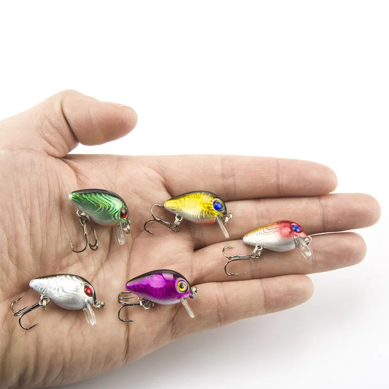 

Lowest Price Sale 1.5g 3cm Topwater 0.1-0.5m Wobbler Japan Mini Fly Fishing Crankbait Cranks Lure Baits 5Pcs/lot