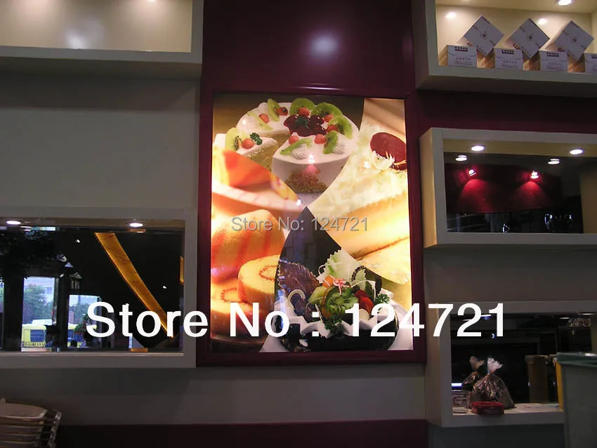 US $620.00 Advertising led rectangle super slim lightboxAluminium wall snap frame a3 2014 new innvention