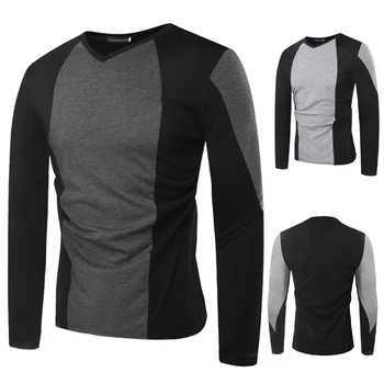 

New Fashion Men's V Neck 3D Hollow Men's Stitching AliExpress EBay Casual Slim T Shirt