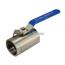 MEGAIRON 1-1/" шаровой клапан женский виниловая ручка из нержавеющей стали SS 316 WOG1000