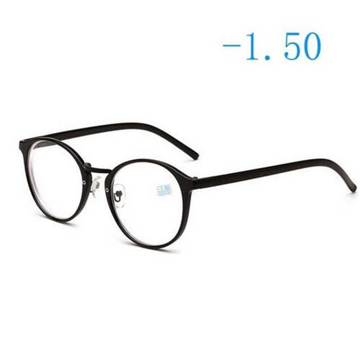 Готовые Очки для близорукости, для женщин и мужчин, ретро, прозрачные, зеркальные, Круглые, для студентов, близорукие очки-1-1,5-2-2,5-3-3,5-4,0 - Цвет оправы: Myopia 150