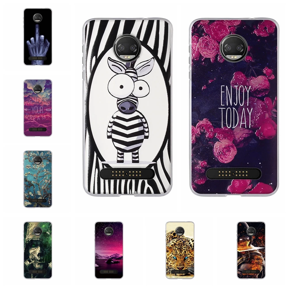 

For Motorola Moto Z2 Force Case Soft TPU For Moto Z2 Force Cover Animal Patterned For Motorola Moto Z Force 2nd gen Shell Bag