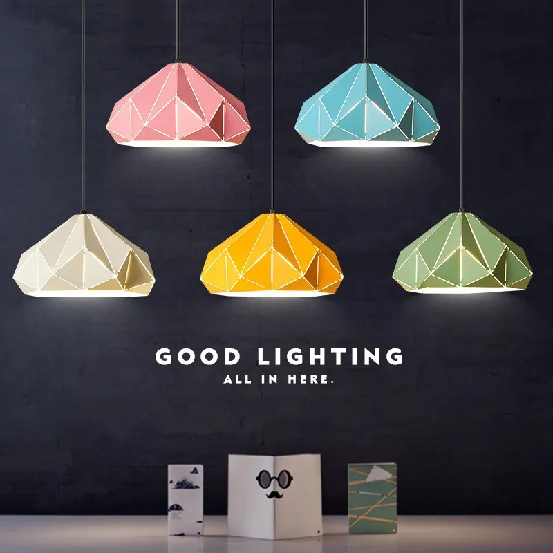

Nordic Creative Wrought Iron Pendant Light Retro Art Loft Dining Room Bar Decro Light Fixtures With Led Bulbs Free Shipping