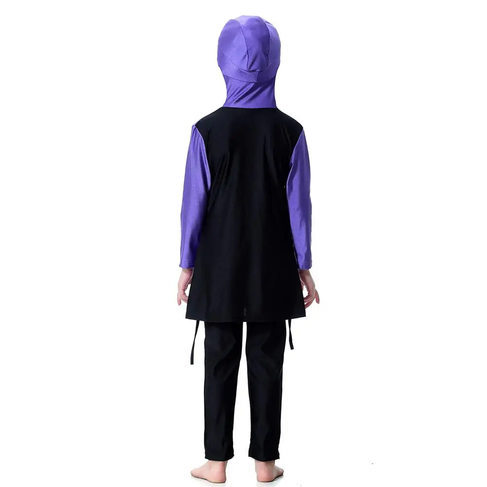 Dragonpad 2 шт./компл. девушки детей мусульманское Стиль с длинным рукавом Плавание комплект детский купальник костюмы купальник для подростков; детская одежда для плавания