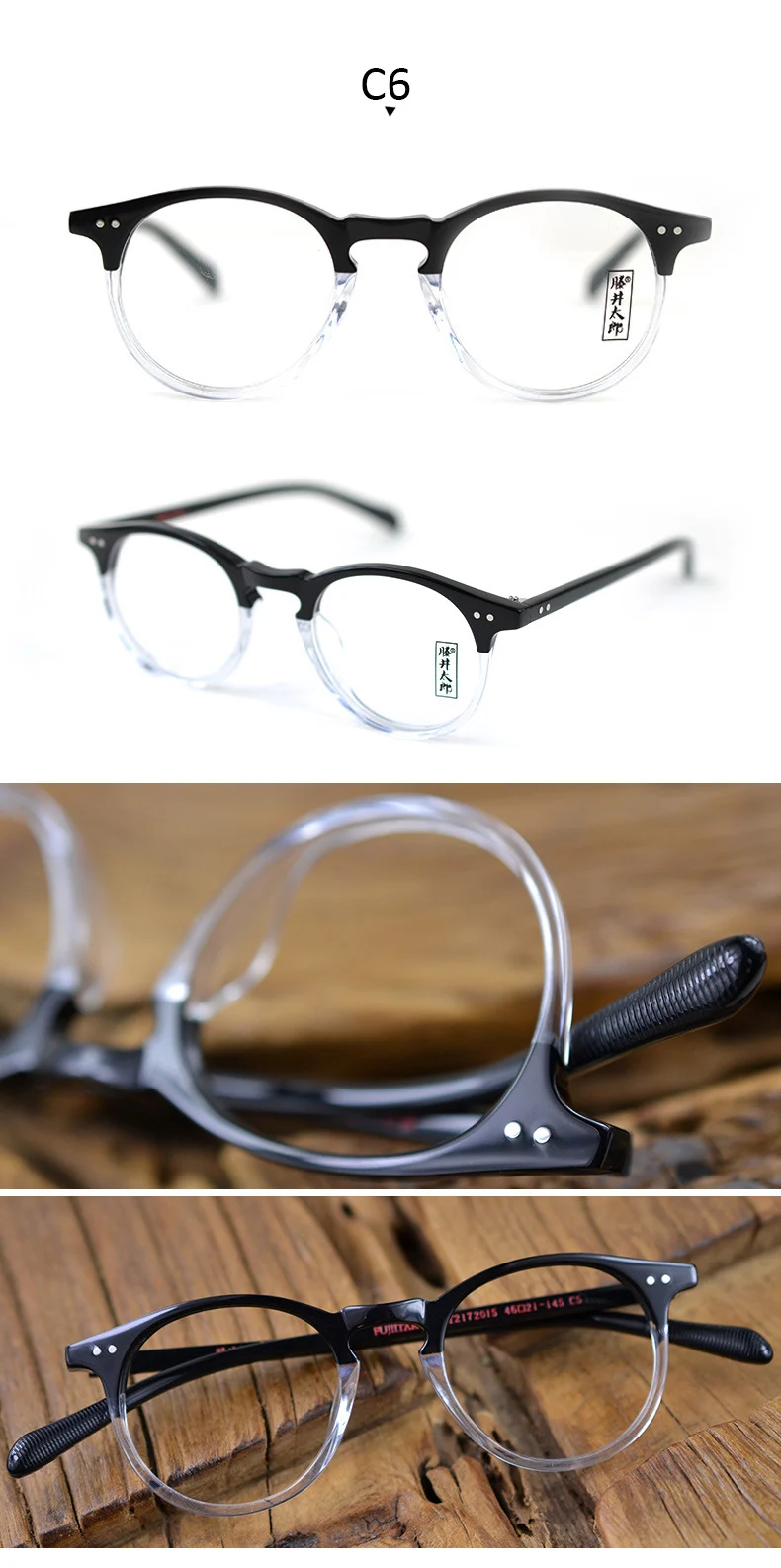 Ручная работа, винтажные очки для мужчин и женщин, компьютерный кошачий глаз, оптические очки, оправа, ацетат, бренд, высокое качество, с коробкой, FT2172015
