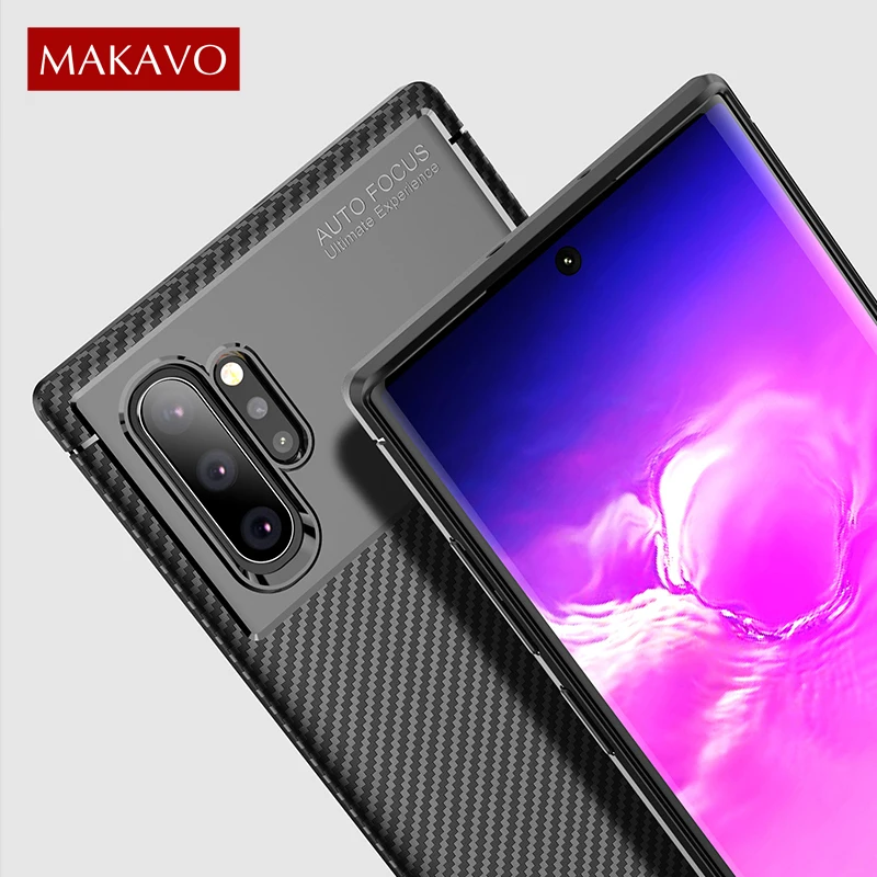 

For Samsung Galaxy Note10 Case Carbon Fabric Texture Matte Soft Case Cover For Samsung Galaxy Note 10 Plus Note10 Plus Case