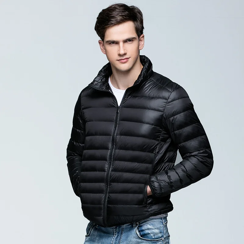 New Autumn Winter Man Duck Down Jacket Ultra Light Thin Plus Size ...