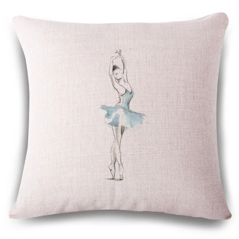 

Interesting beautiful ballet Cushion(No Filler) Polyester Family affection Sofa Car Seat family Home Decorative Throw Pillow