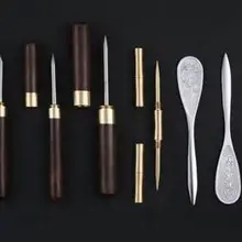 Нож для чая Pu'er, аксессуары для чайной церемонии, чайный конус из нержавеющей стали, игла для чая, резак, посуда для дома