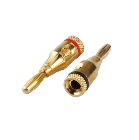 

New Arrival RF 4mm 24k Gold Plated Musical Speaker Cable Wire Pin Banana Plug Connector B5