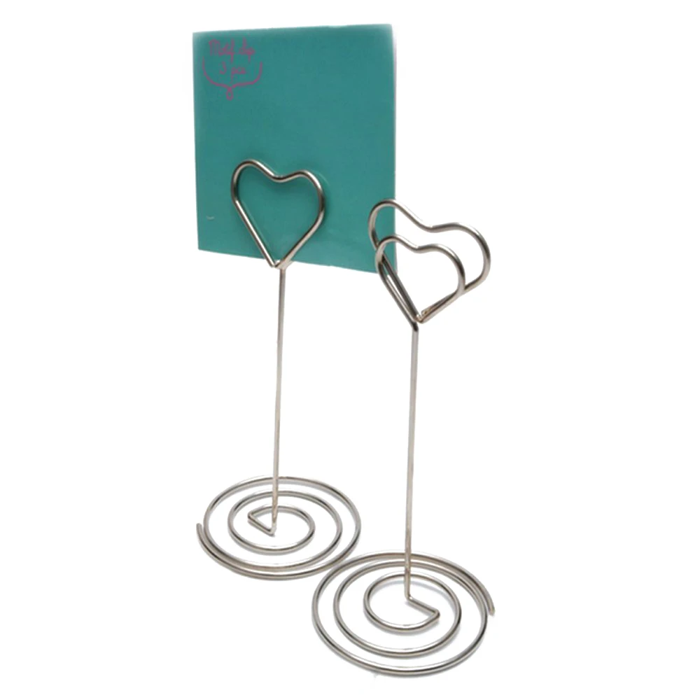 Practical Boutique 10pcs 8.6 Inch Tall Place Card Holders Heart Shape