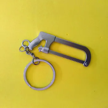 

30 Pcs Mini saw keychain metal keychain zinc alloy key ring tool keychain creative keychain keyfob men's gift custom