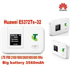 4 г Wi-Fi маршрутизатор разблокирована huawei E5372Ts-32 МИФИ 4 г 3560 мАч Wi-Fi dongle 4 г беспроводной маршрутизатор 4 г cpe карман плюс с 2 шт. 4 г антенны