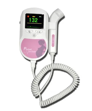 

CE FDA 3 mhz Pocket Hand-Held Fetal Doppler Color LCD Heartbeat Waveform Heart Ultrasound Doppler Fetal Heart Rate Pedometers