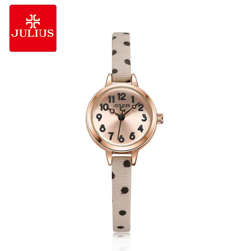 

Julius Watches Women Fashion Watch 2018 New Elegant Dress Leather Strap Slim Quartz Wrist Watch Waterproof Special Gift