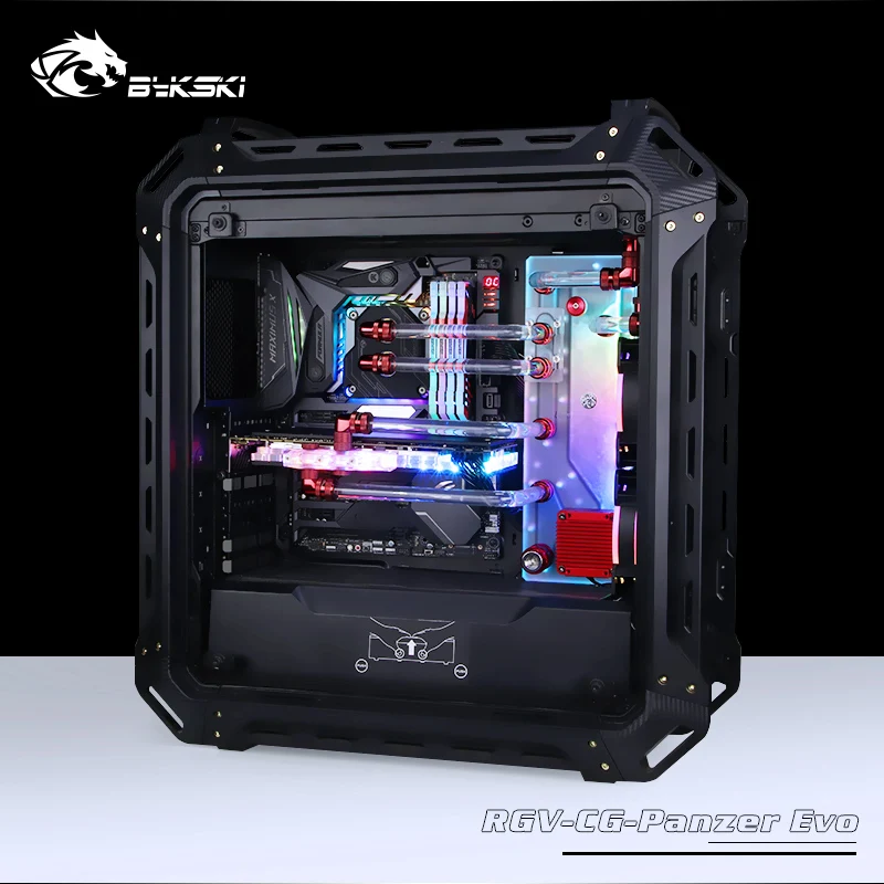 BYKSKI акриловый бак использовать для COUGAR Panzer Evo компьютерный корпус/3PIN 5 V D-RGB/Combo DDC насос крутой водный канал решение