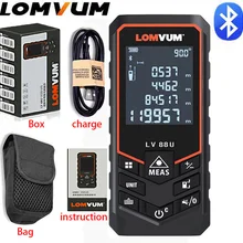 Bluetooth лазерный дальномер USB Перезаряжаемый цифровой лазерный дальномер ручной 120 м-50 м электрическое выравнивание