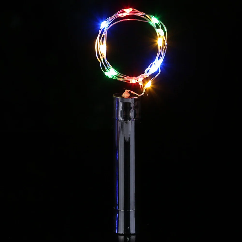 Бутылки рождественские праздничные Свадебные вечерние украшения 1 м 10 светодиодов медный провод светодиодные гирлянды для внутреннего и наружного сада DIY водонепроницаемые - Испускаемый цвет: Colorful