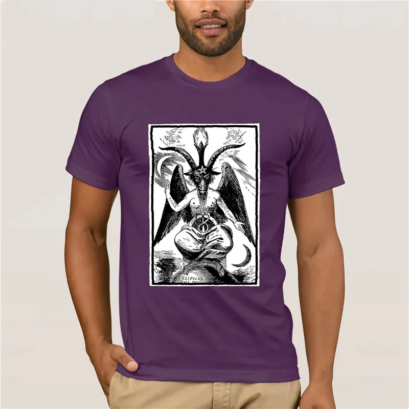 Футболка мужская с принтом Sigil of Baphomet модная тенниска из хлопка козы Мендес майка