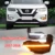 Un set di Segnale di Girata di stile 12 v LED DELL’AUTOMOBILE DRL luci di Circolazione Diurne con foro fendinebbia per Nissan X -trail X trail Xtrail 2017 2018