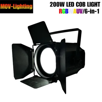

200W COB RGBWAUV 6IN1/RGBWA 5in1/RGBW 4in1/RGB 3in1/ Warm White Cold UV dj light Dmx