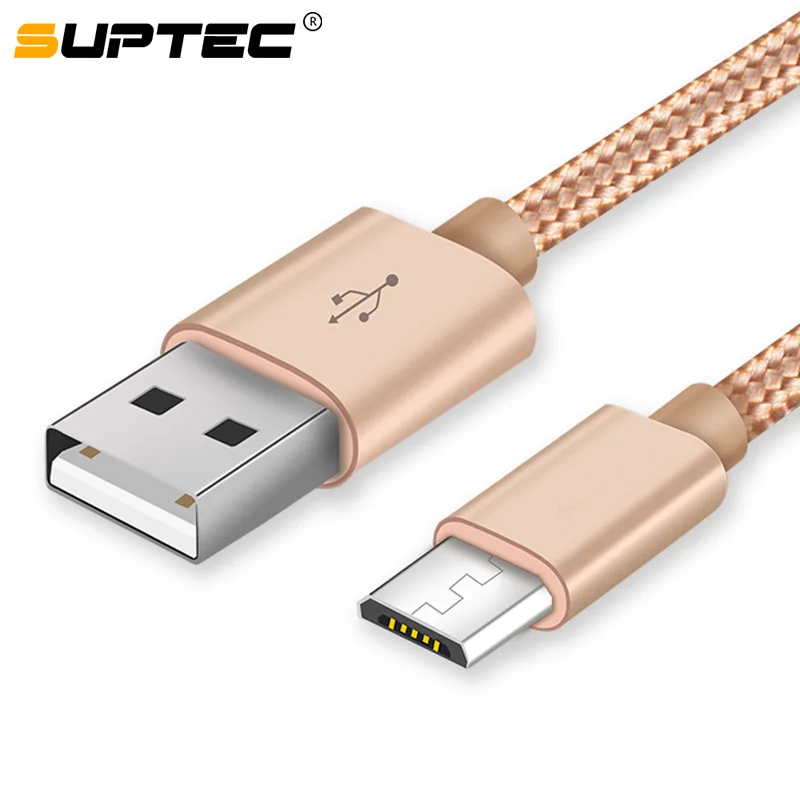 

SUPTEC 2M 3M Micro USB Cable 2A Fast Charging Data Charger Cable for Android Samsung S6 S7 Edge Xiaomi Huawei MP3 Microusb Cord
