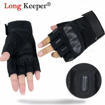 

LongKeeper Men Tactical Gloves Military Army Shooting Fingerless Gloves Outdoor Sport Anti-Slip Gloves Paintball Airsoft Bicycle