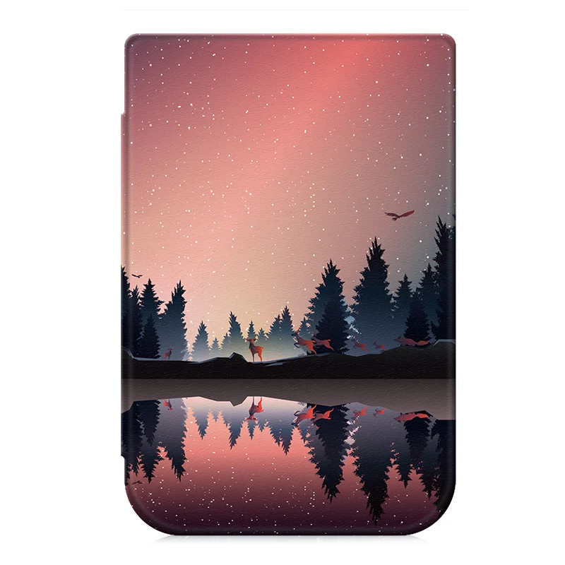 BOZHUORUI Smart Cover для Pocketbook 631 Touch HD/Touch HD 2 Ruby Red читалка моды роспись оболочки аксессуары с «Режим сна/Пробуждение» - Цвет: Nightfall