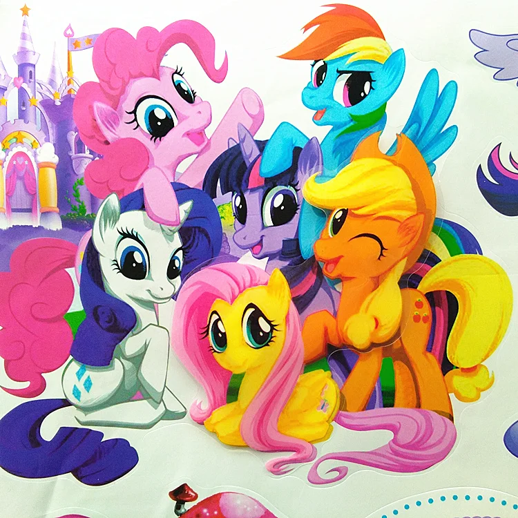 EWAYS 5D My Cute Little Poni наклейка на стену инструмент для украшения комнаты в гостиной