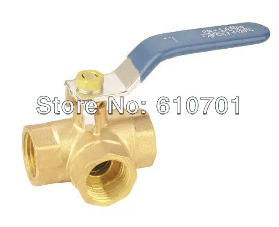 

T Type T-Port or L Type L-Port Mountin DN32 1-1/4" 1.25"BSP Female Full Ports Brass Tee Ball Valve Three Way Pipe Fittings
