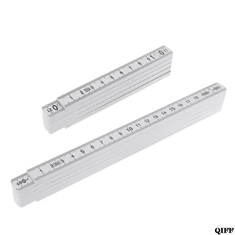 

1M 2M 10-parts Folding Carpenters Ruler Lightweight Compact Measuring Stick Slide Fold Up for Woodworking Jun21