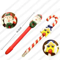 Новый Рождественская Фигурка Санта, снеговик трость шариковая гелевая ручка для детей и взрослых офисные школьные принадлежности