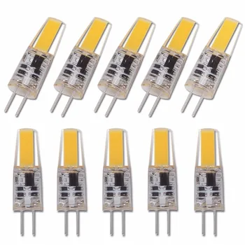 조광 미니 G4 LED COB 램프, 6W 전구, AC DC 12V 220V 캔들 라이트 교체, 30W 40W 할로겐 샹들리에 스포트라이트, 10 개