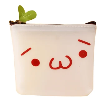 

BLEVOLO Creative Jelly Silicone Women Man Coin Purse Cute Zipper Zero Wallet Key Pouch Coin Bag 5 Styles