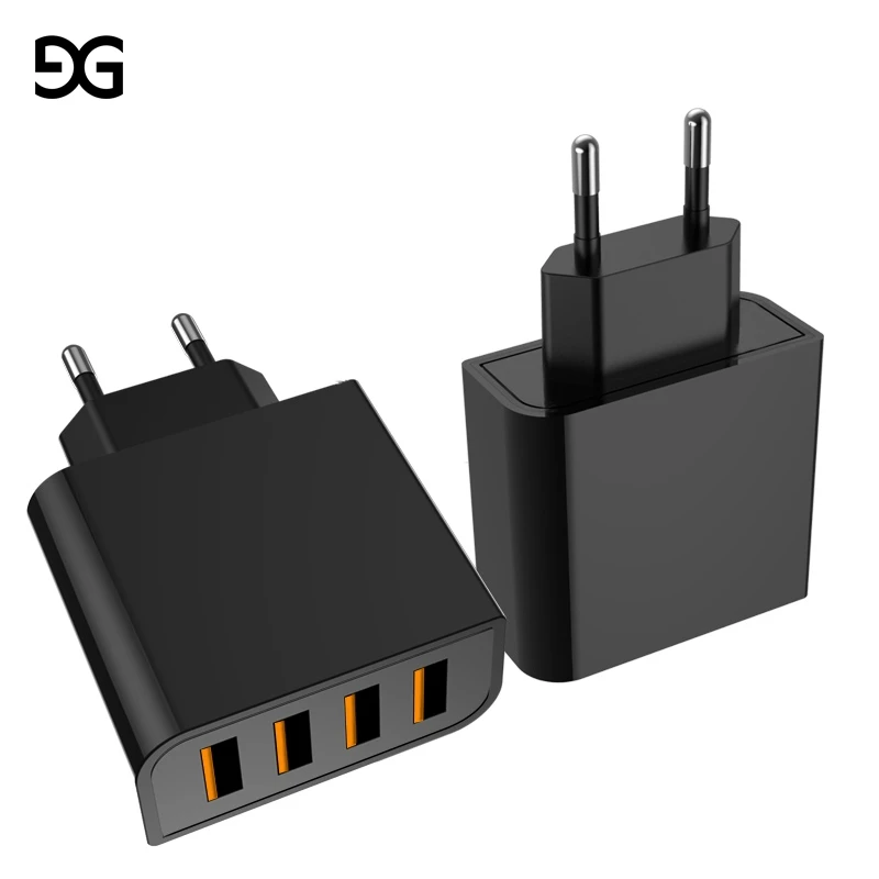 

GUSGU Phone Charger USB Charger 4 Ports Portable Fast USB Charging Universal Travel Adapter For iPhone Samsung XIAOMI Huawei