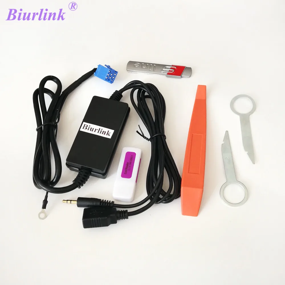Biurlink Car font b Radio b font External Audio Device AUX USB Adapter Cable for Audi