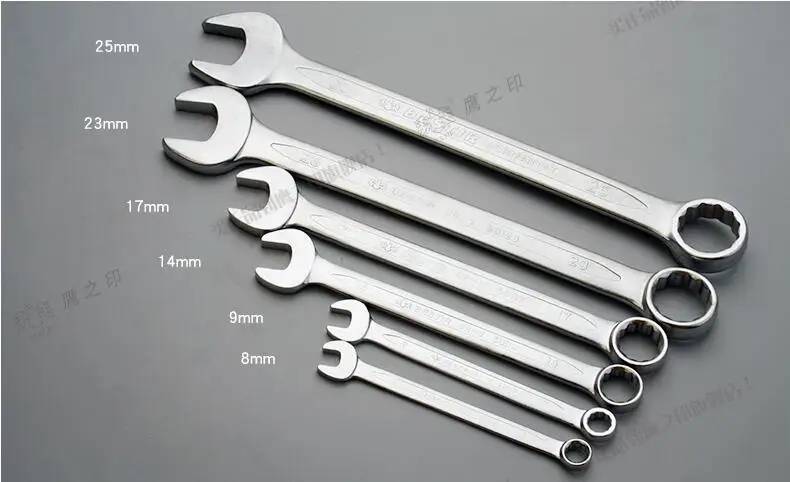 BESTIR taiwan tool metric chrome vanadium steel combination spanner tool auto wrenches 5.5mm-34mm