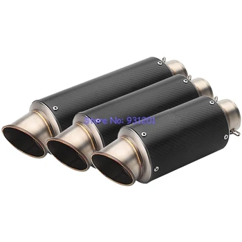 

Inlet 61-36mm Carbon Fiber Motorcycle Exhaust Pipe Muffler Escape Slip On Universal for R1 R6 CBR1000RR S1000RR RSV4 etc.