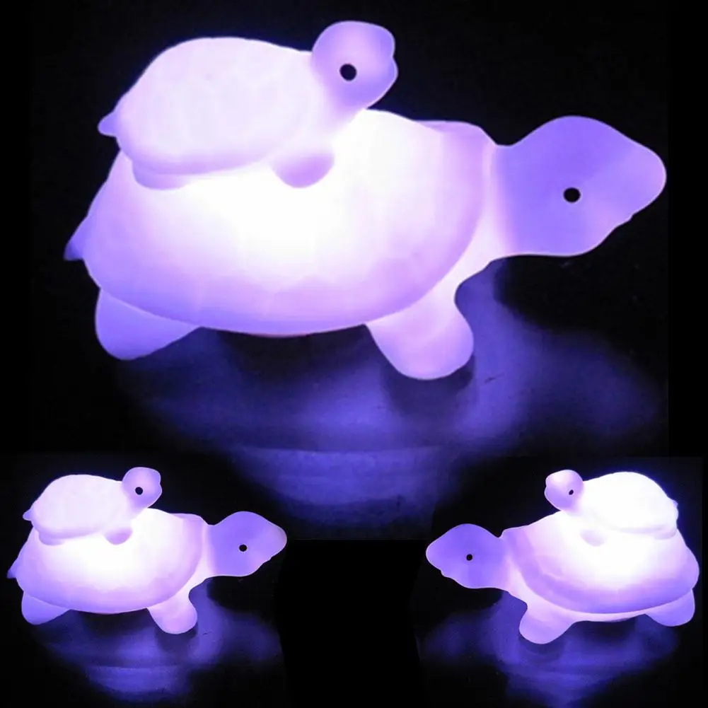 Colorful LED Child Mother Tortoise Flashing Night Light Kids Room Decor Lamp Portable 7 Color Changing Flash New | Освещение