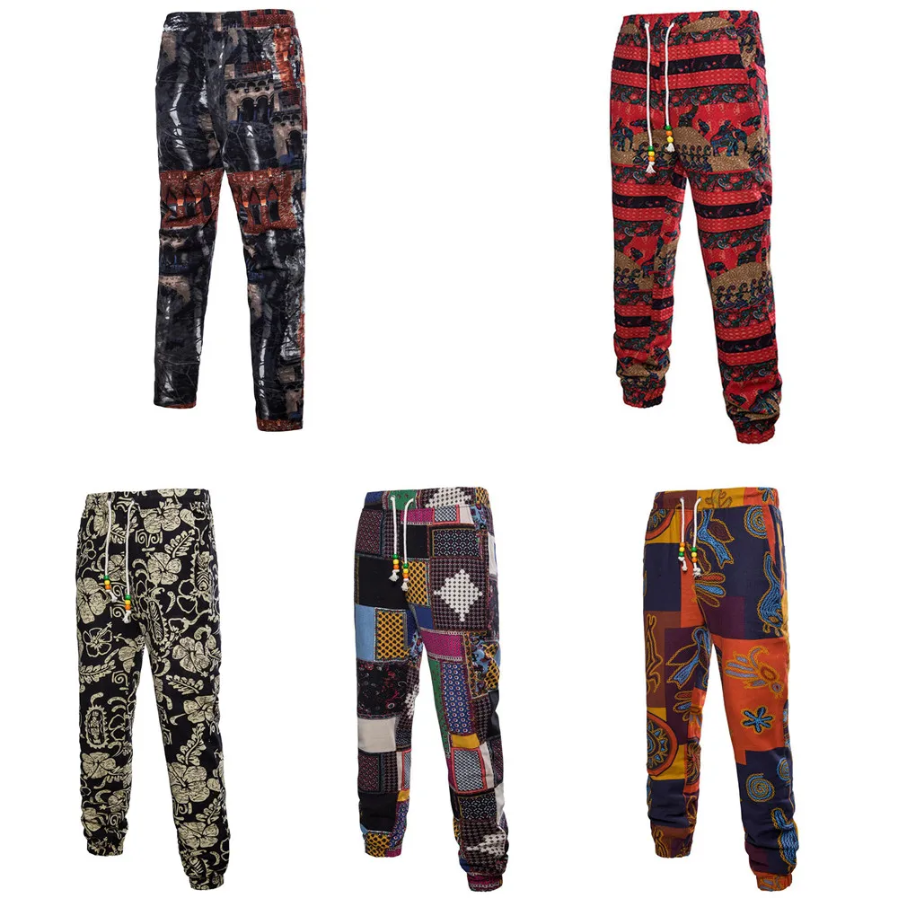 

Hot Sale Party Pant Men Hip Hop Streetwear Flower Punk Rock Sweatpant Elegant Male Summer Beach Pants Fitness Harajuku Trousers