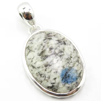 

India Unique Designed Stamped Pure Oval K2 Jaspers Pendant 1.5" Women's Jewelry