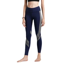 Fitness Yoga Sports Leggings Women Sports Color Block Gym Fitness Workout Elastic Tights Trousers Skinny Trousers Gym Sportwear mesh trim color block gym leggings