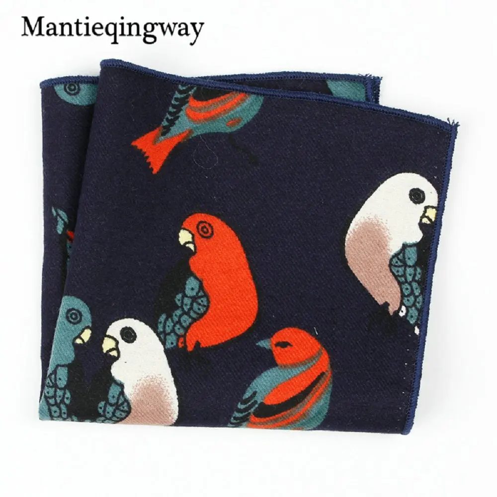 Mantieqingway модные Для мужчин хлопок 24*24 см платок свадебные Принт Цветочный