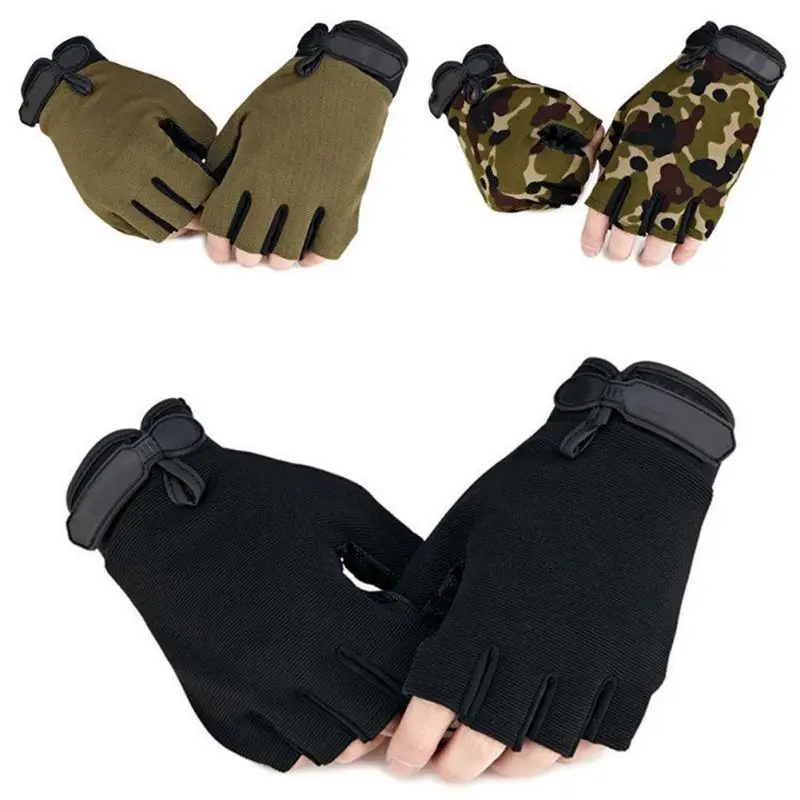 

Tactical Anti-Slip Half Finger Gloves Outdoor Cycling Hiking Mount Climbing Gloves Hand Protector High Quality