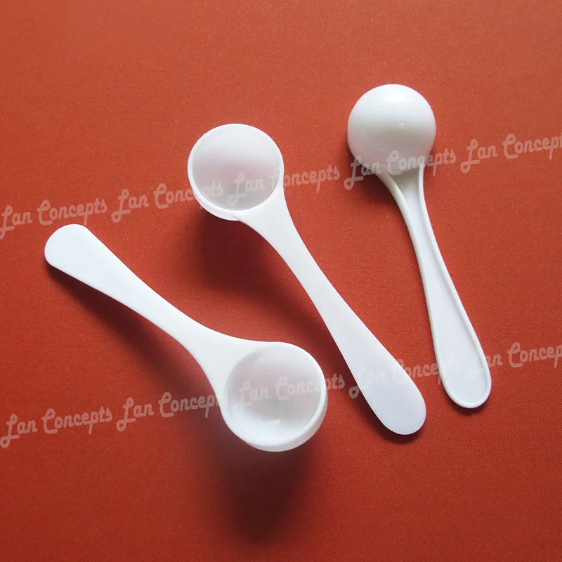 100pcs/lot 2.5g / 5ML Plastic Scoop 2.5 gram PP Measuring Spoon