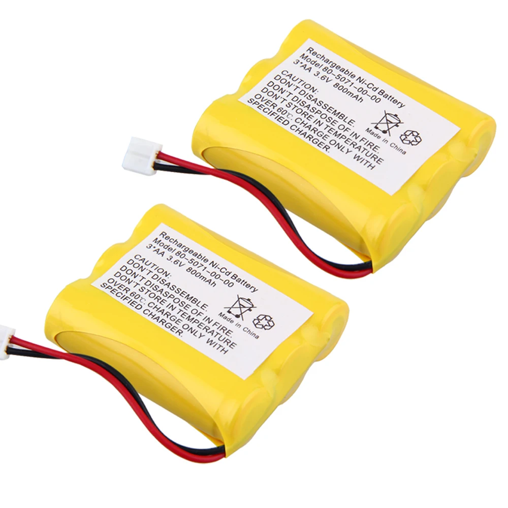 Harga 5 PCS 3.6 V 800 mAh Eleoption 3AA * 3 Ni cd Rechargeable Cordless Baterai untuk Vtech 80 5071 00 00 8050710000 Battries Pack