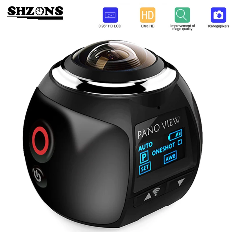 Upgrage V1 360 Action Camera Wifi Mini Panoramic Camera 2448*2448 Ultra HD Panorama Camera 360 Degree Sport Driving VR Camera
