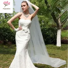 Однослойная Свадебная Длинная Вуаль 5 м свадебная вуаль с расческой белая Фата для невесты сетчатая Фата для невесты WAS10034-2